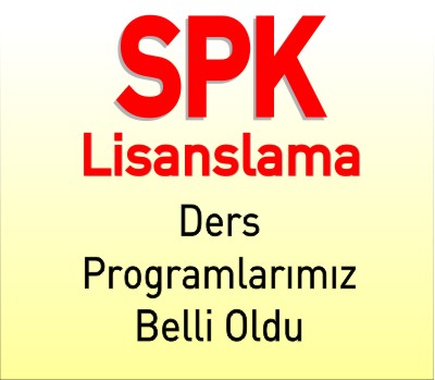 2016 Aralık Dönemi SPK Lisanslama Sınavlarına Yönelik Ders Programlarımız Belli Oldu